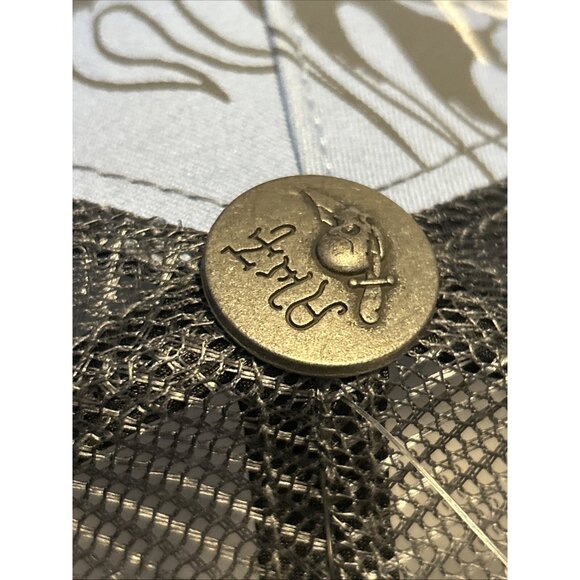 Ed Hardy Trucker Hat Embroidered Tattoo Eagle Skull Blue Mesh Snapback Cap New - Picture 9 of 15